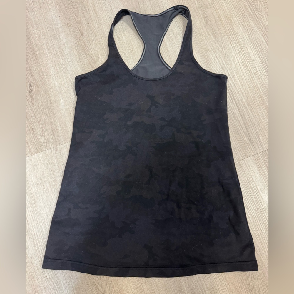 Lululemon Black Camouflage Tank Top